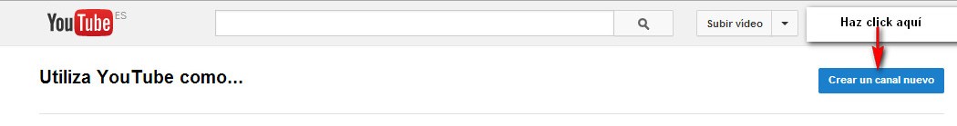 Crear canal de Youtube