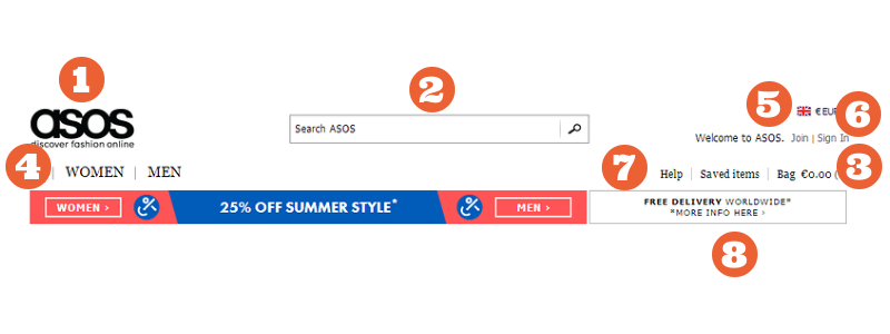 ejemplo de cabecera de asos