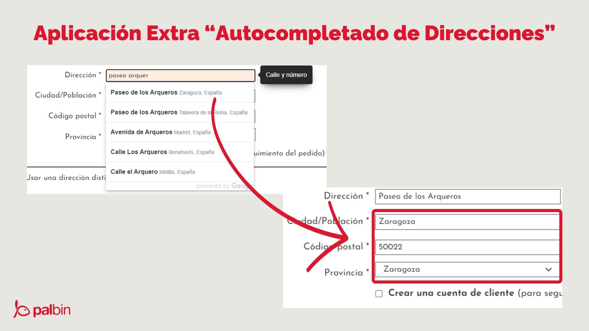 Nueva aplicación extra para autocompletar direcciones de envío