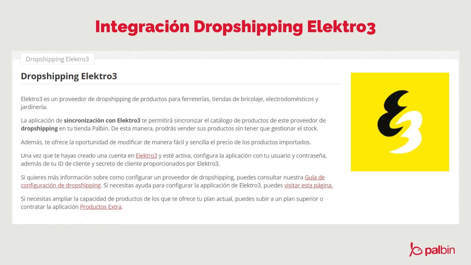 Nueva aplicación extra para sincronizar el catálogo de Elektro3