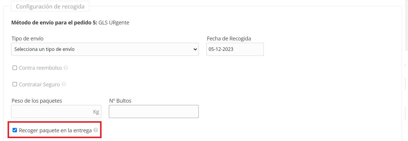 Posibilidad de realizar envíos con retorno con GLS
