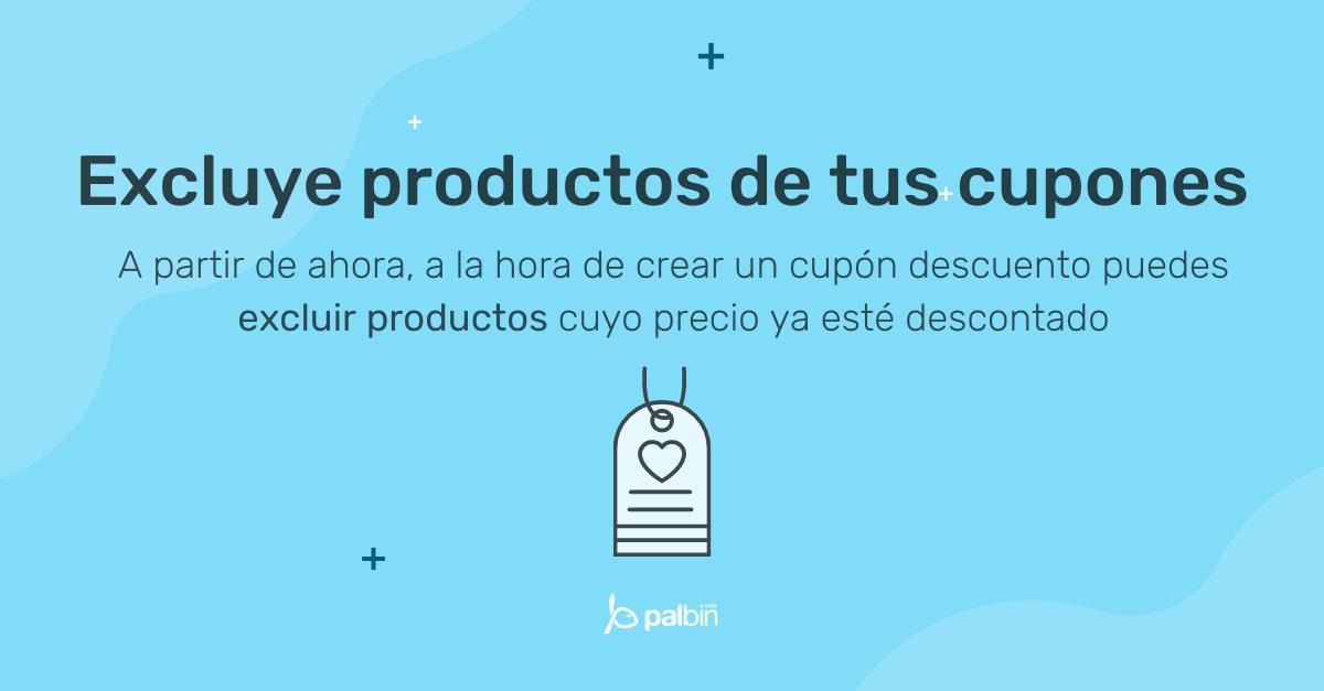 Nueva opción para excluir de los cupones descuento a productos ya rebajados