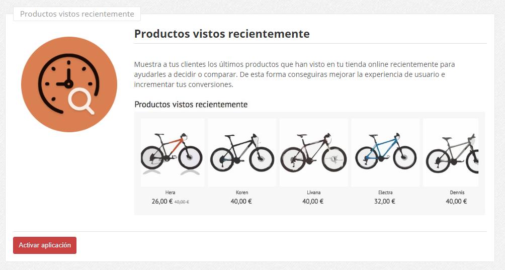 Productos vistos recientemente